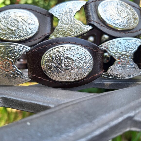 NWT Women’s Tractor Supply Western Concha Belt L  Leather - Picture 3 of 6